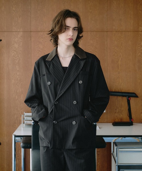 SELLE GLANT(セレグランテ)の「DOUBLE-BREASTED TAILORED DESIGN JACKET / ダブルブレストテーラードデザインジャケット(テーラードジャケット・メンズ・チャコールグレー/キャメル/ブラック/ダークグレー・LARGE/MEDIUM/SMALL)」の15枚目の写真