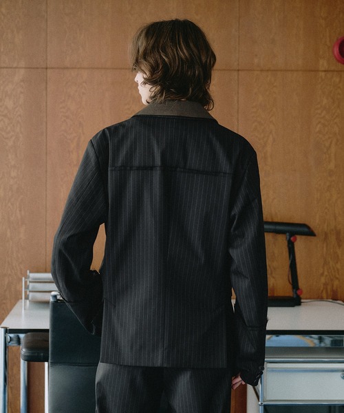 SELLE GLANT(セレグランテ)の「DOUBLE-BREASTED TAILORED DESIGN JACKET / ダブルブレストテーラードデザインジャケット(テーラードジャケット・メンズ・チャコールグレー/キャメル/ブラック/ダークグレー・LARGE/MEDIUM/SMALL)」の17枚目の写真