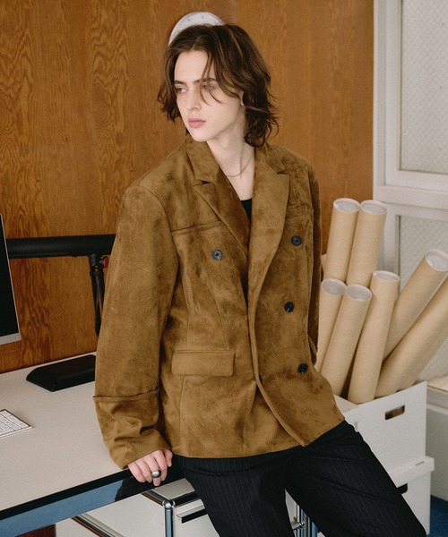 SELLE GLANT(セレグランテ)の「DOUBLE-BREASTED TAILORED DESIGN JACKET / ダブルブレストテーラードデザインジャケット(テーラードジャケット・メンズ・チャコールグレー/キャメル/ブラック/ダークグレー・LARGE/MEDIUM/SMALL)」の10枚目の写真