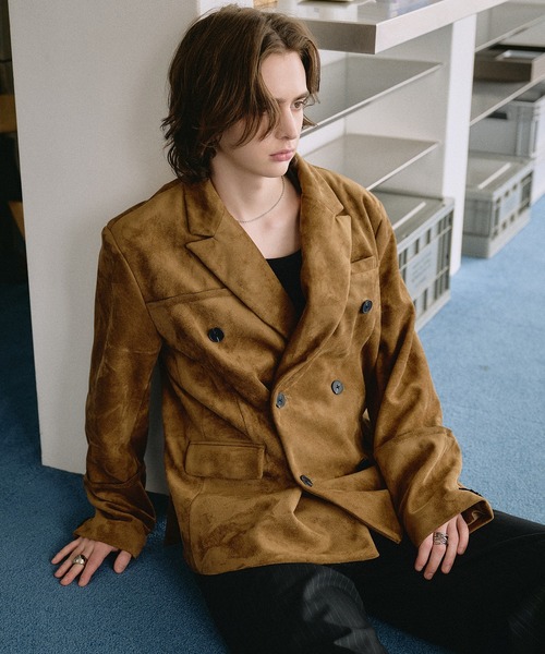 SELLE GLANT(セレグランテ)の「DOUBLE-BREASTED TAILORED DESIGN JACKET / ダブルブレストテーラードデザインジャケット(テーラードジャケット・メンズ・チャコールグレー/キャメル/ブラック/ダークグレー・LARGE/MEDIUM/SMALL)」の9枚目の写真