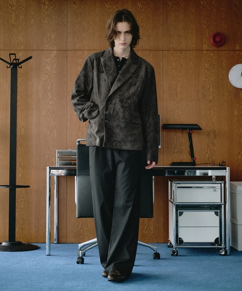 SELLE GLANT(セレグランテ)の「DOUBLE-BREASTED TAILORED DESIGN JACKET / ダブルブレストテーラードデザインジャケット(テーラードジャケット・メンズ・チャコールグレー/キャメル/ブラック/ダークグレー・LARGE/MEDIUM/SMALL)」の21枚目の写真