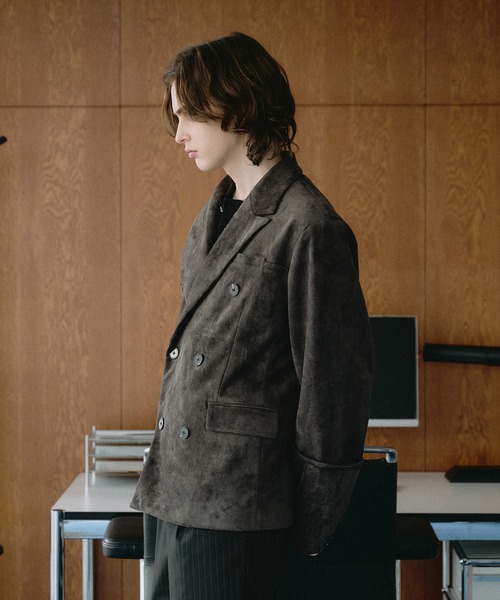 SELLE GLANT(セレグランテ)の「DOUBLE-BREASTED TAILORED DESIGN JACKET / ダブルブレストテーラードデザインジャケット(テーラードジャケット・メンズ・チャコールグレー/キャメル/ブラック/ダークグレー・LARGE/MEDIUM/SMALL)」の18枚目の写真