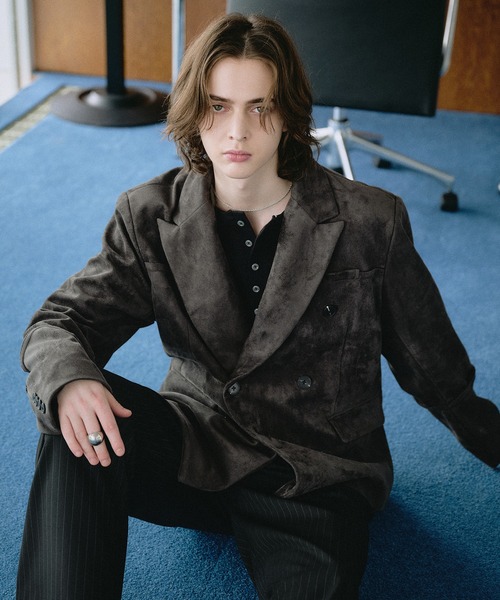 SELLE GLANT(セレグランテ)の「DOUBLE-BREASTED TAILORED DESIGN JACKET / ダブルブレストテーラードデザインジャケット(テーラードジャケット・メンズ・チャコールグレー/キャメル/ブラック/ダークグレー・LARGE/MEDIUM/SMALL)」の12枚目の写真