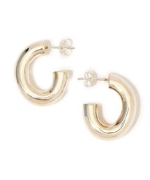 les solides small oval bold フープピアス