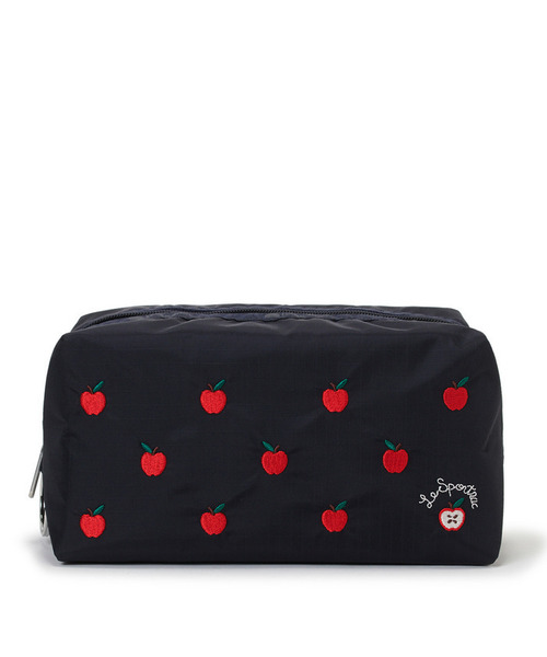 LARGE ZIP POUCH レッドアップルエンブロイダリー（ポーチ