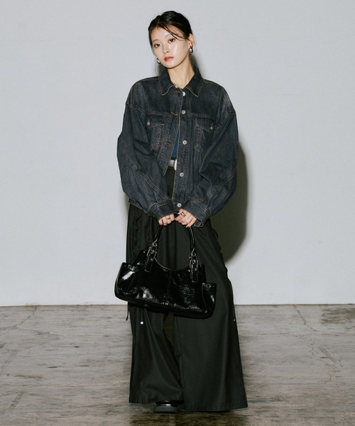 PAGEBOY(ページボーイ)の「レースUPワイドパンツ(その他パンツ・レディース・パープル/ブラック・FREE)」の7枚目の写真