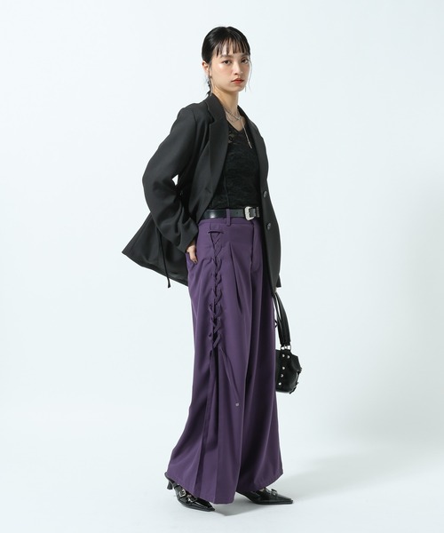 PAGEBOY(ページボーイ)の「レースUPワイドパンツ(その他パンツ・レディース・パープル/ブラック・FREE)」の14枚目の写真