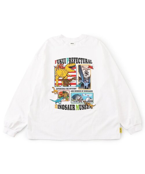 BREEZE(ブリーズ)の「福井県立恐竜博物館コラボ ロゴモチーフロンT(大人)(Tシャツ/カットソー・メンズ・オフホワイト/ネイビー・MEDIUM/LARGE/SMALL)」の6枚目の写真
