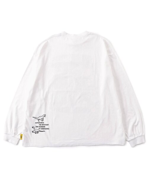 BREEZE(ブリーズ)の「福井県立恐竜博物館コラボ ロゴモチーフロンT(大人)(Tシャツ/カットソー・メンズ・オフホワイト/ネイビー・MEDIUM/LARGE/SMALL)」の7枚目の写真