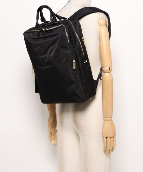 ACE GENE(エースジーン)の「【ace. GENE/エースジーン】 フィッテム ビジネスリュック 15L(バックパック/リュック・レディース・ベージュ/チャコール/ブラック系その他/ブラック・FREE)」の5枚目の写真