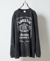 NUMBER (N)INE（ナンバーナイン）の「HAND PAINTED POWDER BREACH CLASSIC LOGO L/S T-SHIRT / ハンドペイント パウダーブリーチ クラシックロゴ ロングスリーブ Tシャツ（Tシャツ/カットソー）」