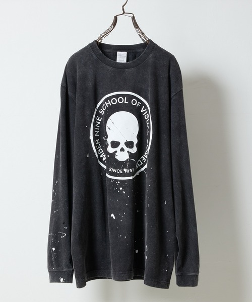 NUMBER (N)INE(ナンバーナイン)の「HAND PAINTED POWDER BREACH CLASSIC LOGO L/S T-SHIRT / ハンドペイント パウダーブリーチ クラシックロゴ ロングスリーブ Tシャツ(Tシャツ/カットソー・メンズ・ブラック系1/ブラック系2/ブラック系3/ブラック系5・2/4/3)」の16枚目の写真