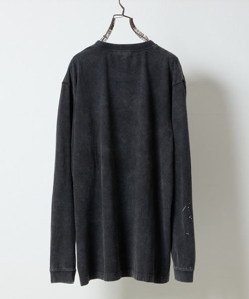 NUMBER (N)INE(ナンバーナイン)の「HAND PAINTED POWDER BREACH CLASSIC LOGO L/S T-SHIRT / ハンドペイント パウダーブリーチ クラシックロゴ ロングスリーブ Tシャツ(Tシャツ/カットソー・メンズ・ブラック系1/ブラック系2/ブラック系3/ブラック系5・2/4/3)」の11枚目の写真