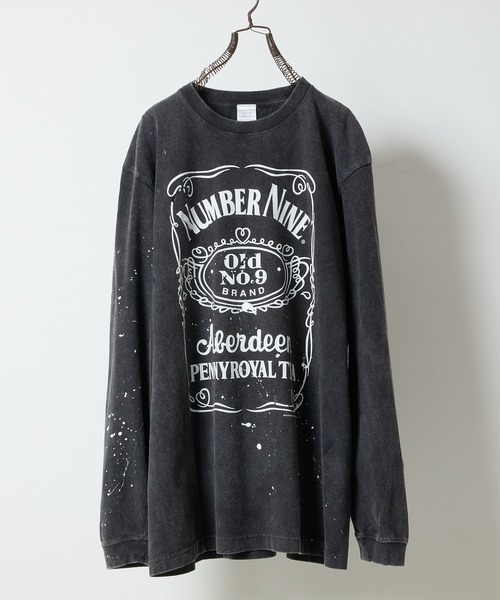 NUMBER (N)INE(ナンバーナイン)の「HAND PAINTED POWDER BREACH CLASSIC LOGO L/S T-SHIRT / ハンドペイント パウダーブリーチ クラシックロゴ ロングスリーブ Tシャツ(Tシャツ/カットソー・メンズ・ブラック系1/ブラック系2/ブラック系3/ブラック系5・2/4/3)」の10枚目の写真