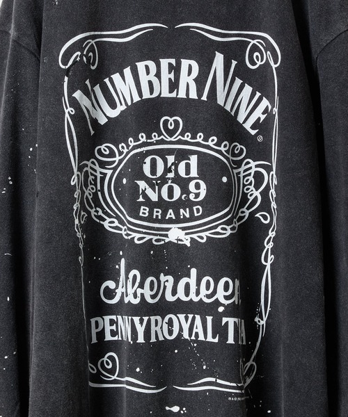 NUMBER (N)INE(ナンバーナイン)の「HAND PAINTED POWDER BREACH CLASSIC LOGO L/S T-SHIRT / ハンドペイント パウダーブリーチ クラシックロゴ ロングスリーブ Tシャツ(Tシャツ/カットソー・メンズ・ブラック系1/ブラック系2/ブラック系3/ブラック系5・2/4/3)」の9枚目の写真