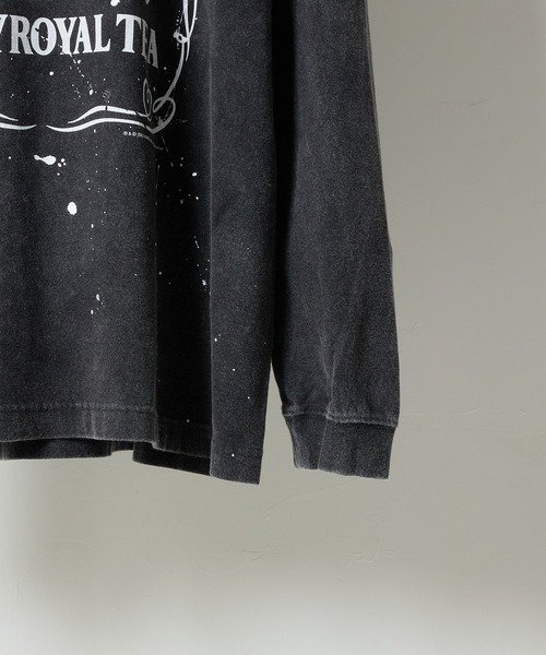 NUMBER (N)INE(ナンバーナイン)の「HAND PAINTED POWDER BREACH CLASSIC LOGO L/S T-SHIRT / ハンドペイント パウダーブリーチ クラシックロゴ ロングスリーブ Tシャツ(Tシャツ/カットソー・メンズ・ブラック系1/ブラック系2/ブラック系3/ブラック系5・2/4/3)」の6枚目の写真