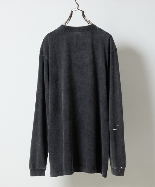 NUMBER (N)INE(ナンバーナイン)の「HAND PAINTED POWDER BREACH CLASSIC LOGO L/S T-SHIRT / ハンドペイント パウダーブリーチ クラシックロゴ ロングスリーブ Tシャツ(Tシャツ/カットソー・メンズ・ブラック系1/ブラック系2/ブラック系3/ブラック系5・2/4/3)」の5枚目の写真