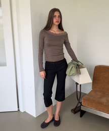 ASURA（アスラ）の「SEMI FLARE CAPRI PANTS (BLACK)（その他パンツ）」