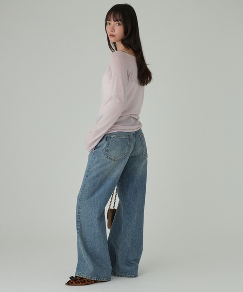 BABYLONE(バビロン)の「ウールシアーニット(ニット/セーター・レディース・ライトグレー/ベビーピンク/ブラウン・フリー)」の17枚目の写真