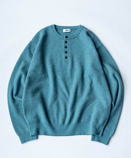 SINSS(シンス)の「Washable henley knit / ウォッシャブルヘンリーニット(ニット/セーター・メンズ・オレンジ/グレー/ブラウン/ブラック/チャコール/コバルトブルー・SMALL/X-SMALL/LARGE/MEDIUM)」の5枚目の写真