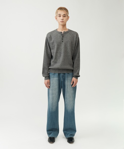 SINSS(シンス)の「Washable henley knit / ウォッシャブルヘンリーニット(ニット/セーター・メンズ・オレンジ/グレー/ブラウン/ブラック/チャコール/コバルトブルー・SMALL/X-SMALL/LARGE/MEDIUM)」の21枚目の写真