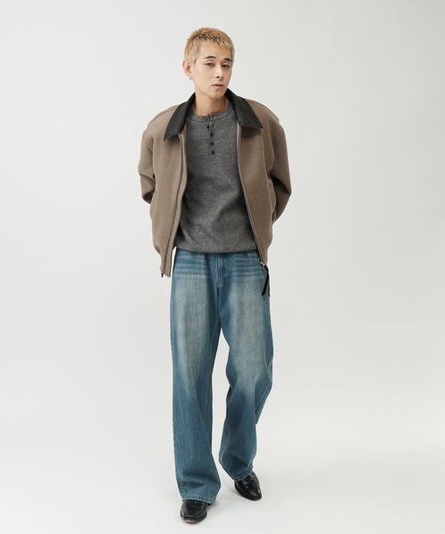 SINSS(シンス)の「Washable henley knit / ウォッシャブルヘンリーニット(ニット/セーター・メンズ・オレンジ/グレー/ブラウン/ブラック/チャコール/コバルトブルー・SMALL/X-SMALL/LARGE/MEDIUM)」の10枚目の写真