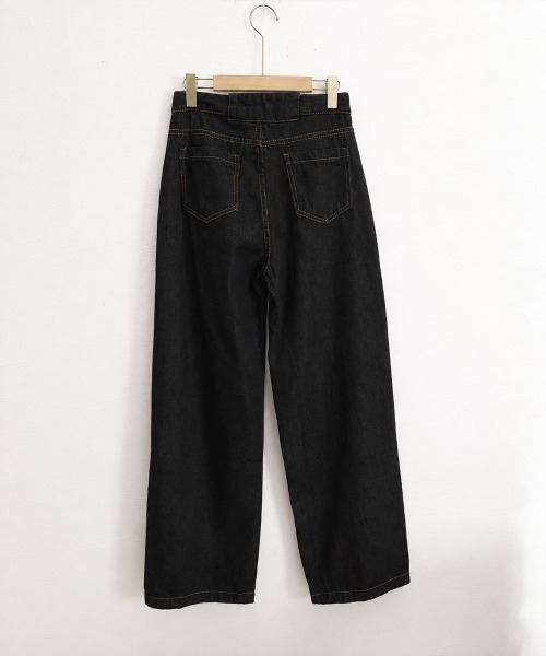Miniministore(ミニミニストア)の「ワイドデニムパンツ ハイウエストジーンズ(デニムパンツ・レディース・ブラック・M/XL/S/L)」の20枚目の写真