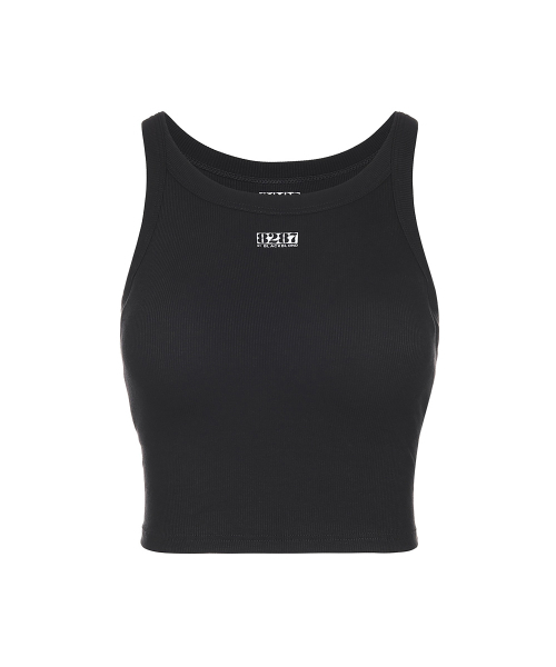 BLACK BLOND(ブラック ブロンド)の「8287 ロゴクロップタンクトップ(ブラック)(Tシャツ/カットソー・レディース・その他・FREE)」の1枚目の写真