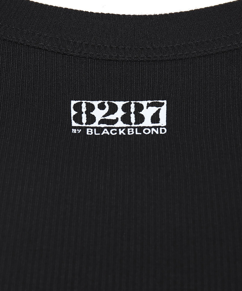 BLACK BLOND(ブラック ブロンド)の「8287 ロゴクロップタンクトップ(ブラック)(Tシャツ/カットソー・レディース・その他・FREE)」の5枚目の写真