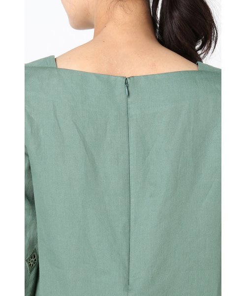 FIGARO Paris(フィガロパリ)の「カットワークレース ブラウス◆(シャツ/ブラウス・レディース・ホワイト/グリーン・38/36)」の10枚目の写真