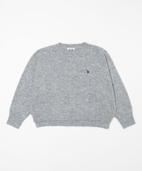 U.S. POLO ASSN.(ユーエスポロアッスン)の「∴WEGO/【26年秋冬新作】別注U.S.POLO ASSN.モヘアライクニットプルオーバー(ニット/セーター・レディース・ブルー/アイボリー/グレー/ベージュ・FREE)」の2枚目の写真