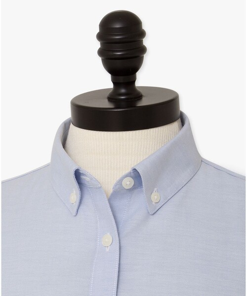 BROOKS BROTHERS(ブルックスブラザーズ)の「スーピマコットン GF ショートスリーブ ボタンダウンシャツ Tailored Fit(シャツ/ブラウス・レディース・ブルー/White・0/4/2)」の6枚目の写真