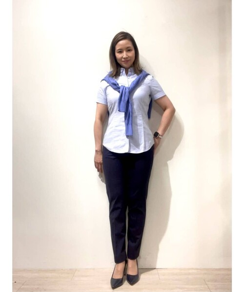 BROOKS BROTHERS(ブルックスブラザーズ)の「スーピマコットン GF ショートスリーブ ボタンダウンシャツ Tailored Fit(シャツ/ブラウス・レディース・ブルー/White・0/4/2)」の11枚目の写真