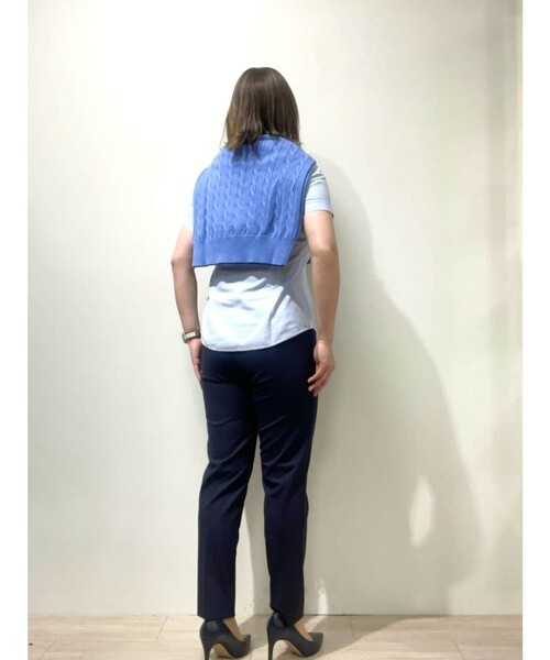 BROOKS BROTHERS(ブルックスブラザーズ)の「スーピマコットン GF ショートスリーブ ボタンダウンシャツ Tailored Fit(シャツ/ブラウス・レディース・ブルー/White・0/4/2)」の9枚目の写真