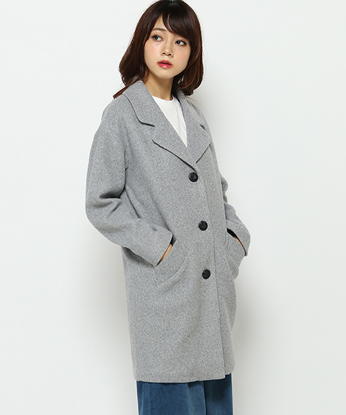 VENCEEXCHANGE（ヴァンスエクスチェンジ）の「フェイクスライバーコート（チェスターコート・レディース・グレー/ライトグレー・LARGE/MEDIUM）」の7枚目の写真