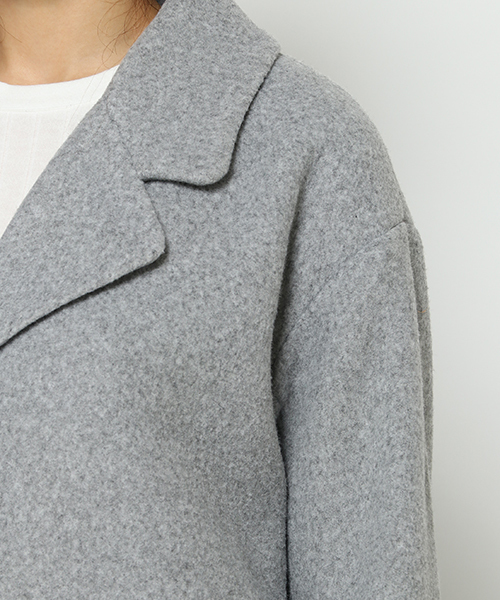 VENCEEXCHANGE（ヴァンスエクスチェンジ）の「フェイクスライバーコート（チェスターコート・レディース・グレー/ライトグレー・LARGE/MEDIUM）」の10枚目の写真