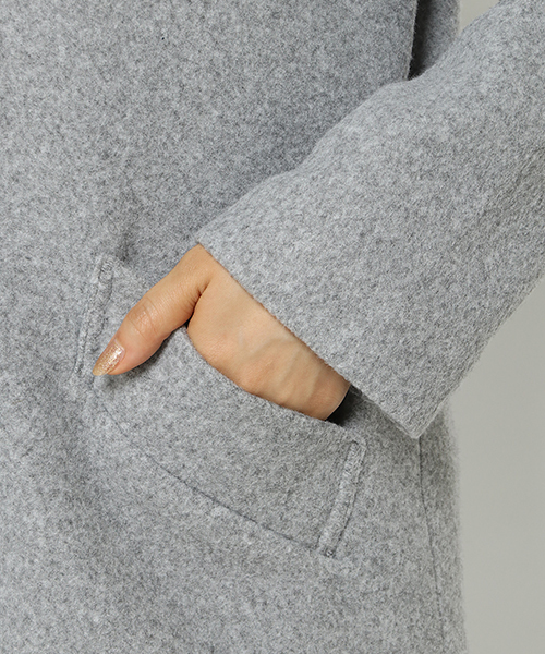 VENCEEXCHANGE（ヴァンスエクスチェンジ）の「フェイクスライバーコート（チェスターコート・レディース・グレー/ライトグレー・LARGE/MEDIUM）」の11枚目の写真