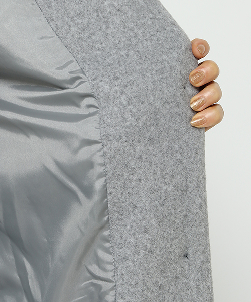 VENCEEXCHANGE（ヴァンスエクスチェンジ）の「フェイクスライバーコート（チェスターコート・レディース・グレー/ライトグレー・LARGE/MEDIUM）」の5枚目の写真