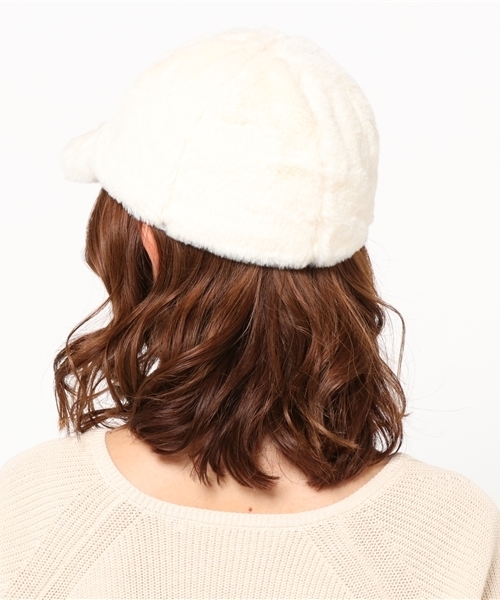 Me%（ミィパーセント）の「ＡＬＬファー２ＣＡＰ 737224（キャップ・レディース・ブラック系その他/ホワイト系その他/グレー系その他/ブラウン系その他・ONE SIZE）」の6枚目の写真