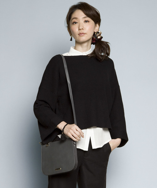 PLAIN CLOTHING（プレーンクロージング）の「フラットショルダーバッグ【PLAIN CLOTHING】（ショルダーバッグ・レディース・グリーン/ボルドー/ブラウン/グレー/ブラック・FREE）」の21枚目の写真