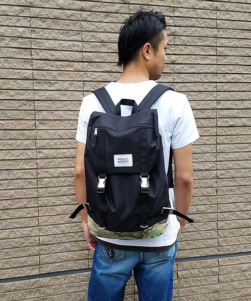 PRODUCTY WARRANTY（プロダクティワランティ）の「【PRODUCTY WARRANTY】ダブルバックル バックパック（バックパック/リュック・メンズ・チャコール/ブラック×ホワイト/グレー/ブラック/ベージュ/ネイビー/グレー系その他/ブラック系その他/ブラック系その他2/オリーブ/ブルー系その他・FREE）」の15枚目の写真