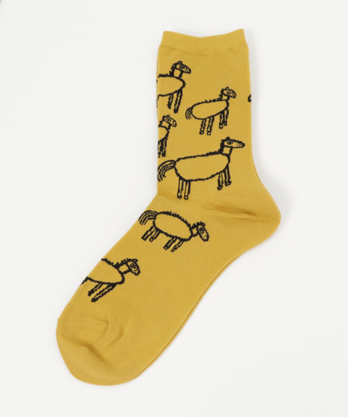 Ne-net（ネネット）の「(S)みぎにならえソックス（ソックス/靴下・レディース・イエロー/ネイビー/ホワイト・02/03）」の3枚目の写真