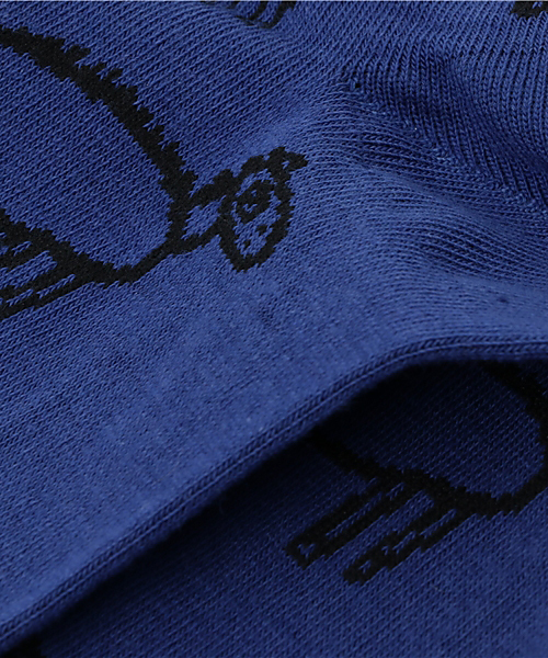 Ne-net（ネネット）の「(S)みぎにならえソックス（ソックス/靴下・レディース・イエロー/ネイビー/ホワイト・02/03）」の6枚目の写真