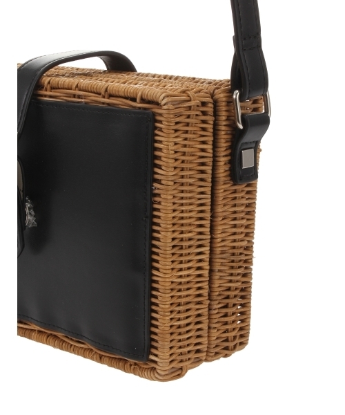 MURUA（ムルーア）の「スクエアカゴバッグ（かごバッグ・レディース・オレンジ/ブラック・FREE）」の9枚目の写真