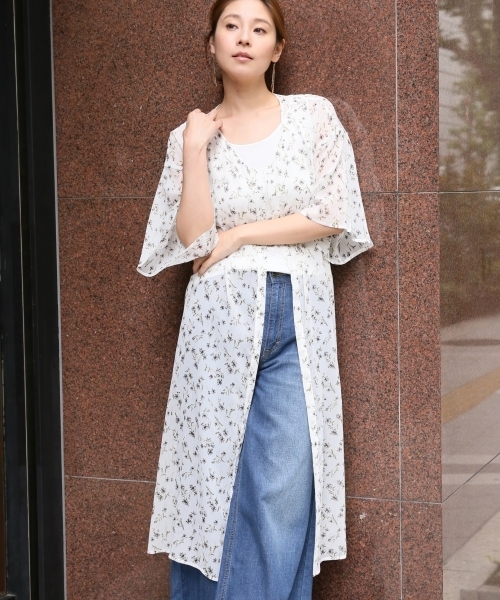 LEPSIM（レプシィム）の「ヨウリュウガラワンピコート 762127（ワンピース・レディース・マスタード/ブラック/ホワイト・LARGE/MEDIUM）」の2枚目の写真