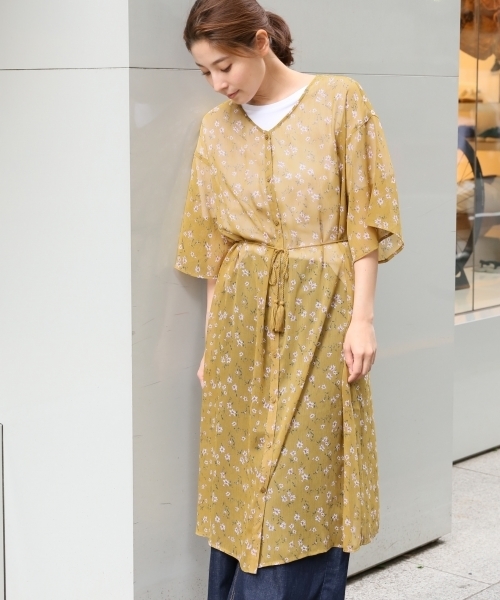 LEPSIM（レプシィム）の「ヨウリュウガラワンピコート 762127（ワンピース・レディース・マスタード/ブラック/ホワイト・LARGE/MEDIUM）」の19枚目の写真