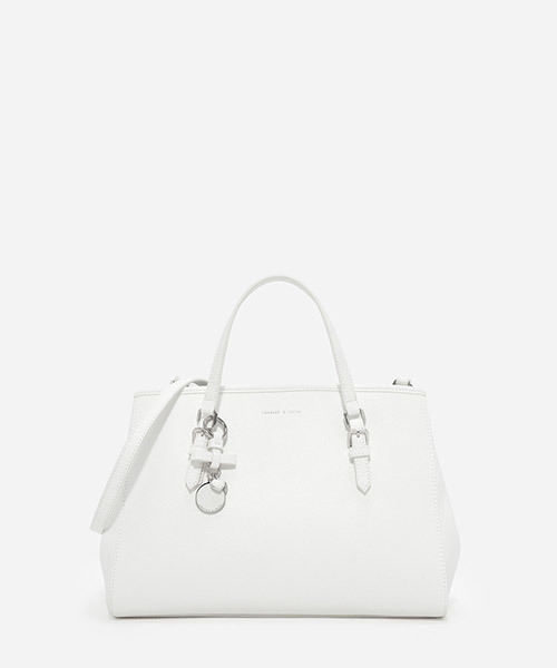 CHARLES & KEITH(チャールズ & キース)の「ボーディテールトートバッグ / BOW DETAIL TOTE BAG(トートバッグ・レディース・レッド/ホワイト/ブラック・L)」の3枚目の写真