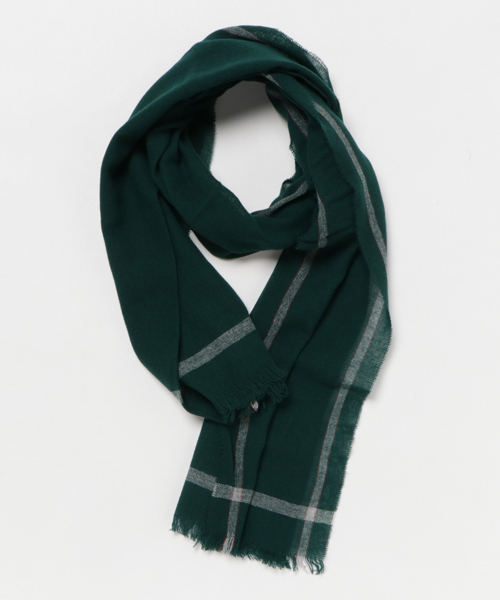 AIGLE（エーグル）の「ソフトウール（ストール/ショール・レディース・グレー/グリーン・000）」の2枚目の写真