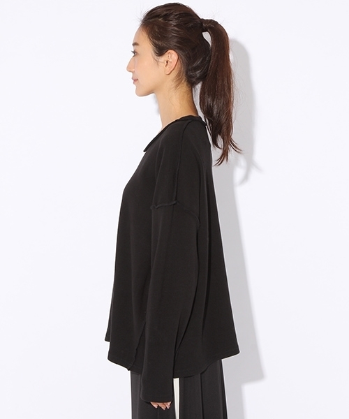 niko and...（ニコアンド）の「起毛フライスロング丈プルオーバー【niko and ...】（Tシャツ/カットソー・レディース・キャメル/ブラック/オフホワイト・LARGE/MEDIUM）」の11枚目の写真