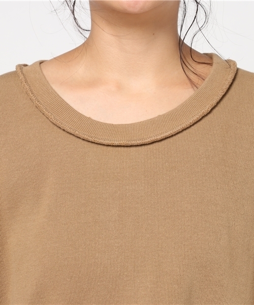 niko and...（ニコアンド）の「起毛フライスロング丈プルオーバー【niko and ...】（Tシャツ/カットソー・レディース・キャメル/ブラック/オフホワイト・LARGE/MEDIUM）」の4枚目の写真